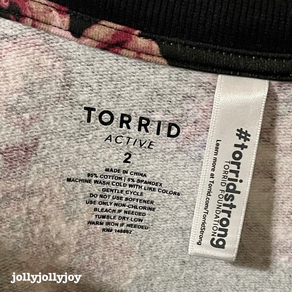 SET: Torrid Everyday Fleece Floral Active Sweatshirt/Jogger 2X - Picture 7 of 14